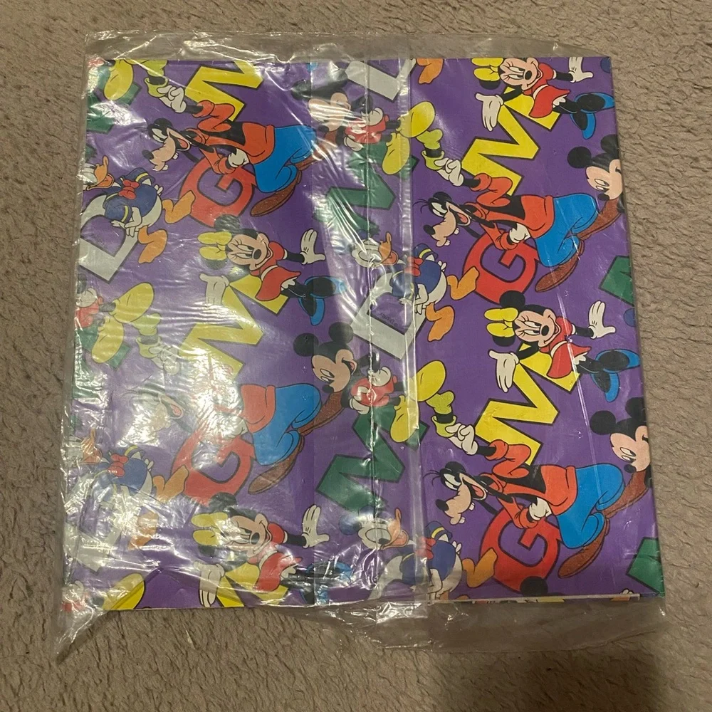 Vintage Disney's 1998 Mickey for Kids Gift Wrap Wrapping Paper Cleo New Letter